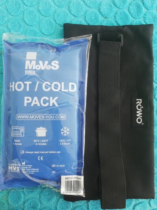 MoVeS Hot Cold pack Standard | Small | Icepack | Herbruikbaar 15x25cm & Röwo Houder 16x29cm